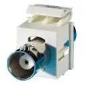 ORTRONICS KSBNC BNC Connector Keystone Module 180 Degree Exit F/F (50 Ohm) Fog White