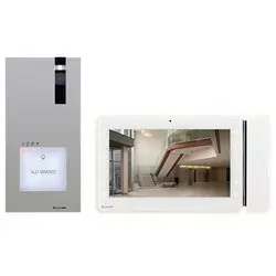 COMELIT HFX-9000M Video Intercom System Door Entry Kit, Flush/Wall Mount, Includes 7 LCD Color Monitor, Power Supply, Quadra Door Entry Station