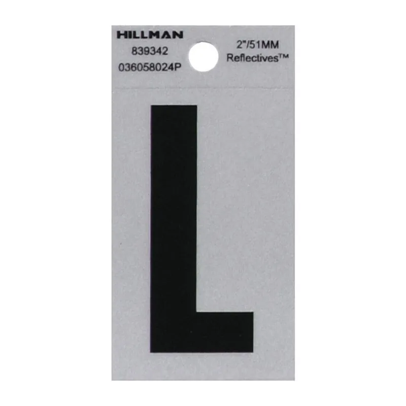 TRUE VALUE TV101221 2BLK Letter L Adhesive