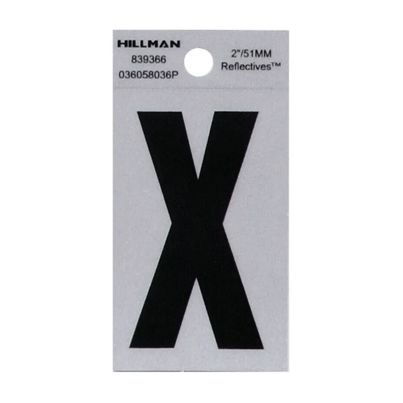 TRUE VALUE TV101232 2BLK Letter X Adhesive