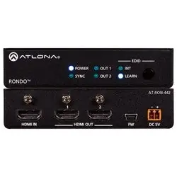 Atlona AT-RON-442 HDMI Distribution Amplifier 4K HDR 2-Output 18 Gbps