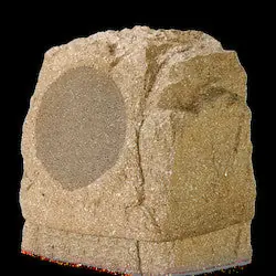 AtlasIED ROCKFA62T-BR 6 2-Way Coaxial Speaker with 70.7V-32W Transformer and 8ohm Bypass in Simulated Rock Enclosure