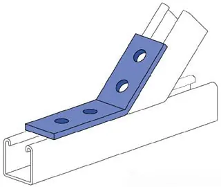 Unistrut P2260-EG UNISTRUT P2260EG 4-Hole Outside Angle Fitting