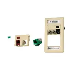 COMMSCOPE ENTERPRISE SOLUTIONS 1116409-1 2-Port Flat Blank Module For SL Series Faceplate Uses 1U Almond