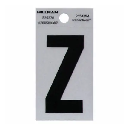 TRUE VALUE TV101234 2BLK Letter Z Adhesive EA