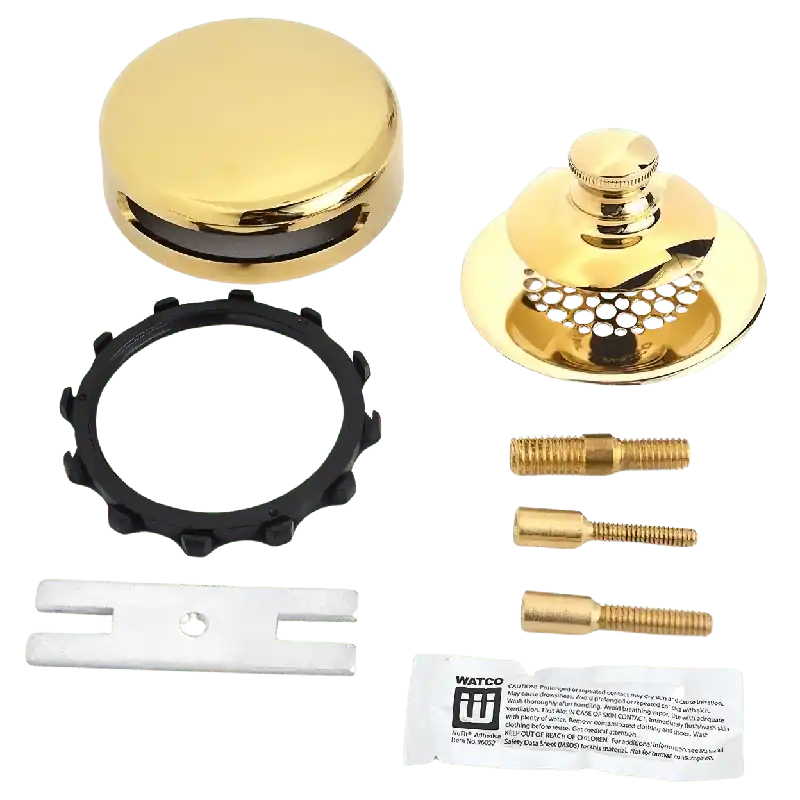 Watco 948700-PP-BB-G-3P Universal NuFit Innovator Stainless Steel 3-Pin Push Pull Drain Trim Kit with Grid, Brushed Bronze