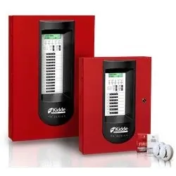 Kidde Commercial FX-5RD Conventional Fire Alarm System, 120 VAC, 24 VDC, Red, 5-Zone Panel with Dialer