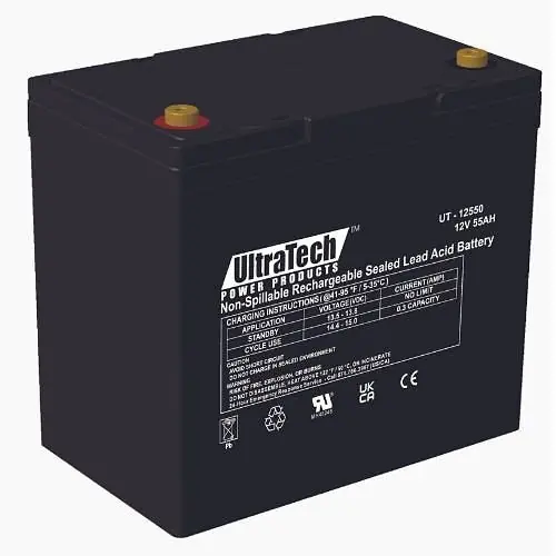 UltraTech IM-12550B 12V 55Ah SLA Battery with T6 Terminal