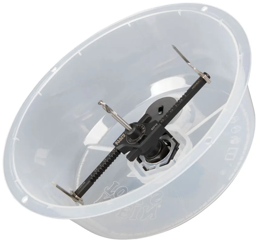 Klein Tools 53710 Hole Saw Adjustable Hole Saw and Dust Bowl with Integrated Vacuum Port