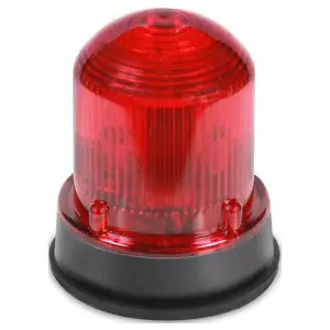 Edwards Signaling 125INCSR24DB 125 Class Incandescent Steady-On Beacon for NEMA 4x Applications, Black Base, Red, 24V DC, 0.610A