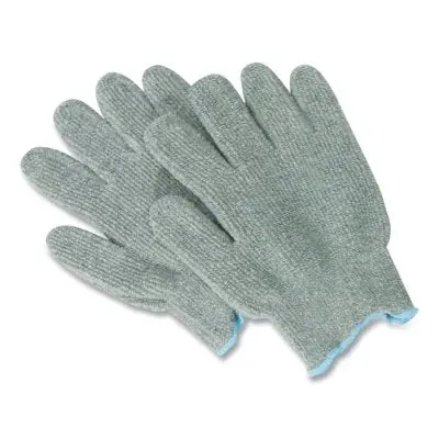 Honeywell 24ALC-GY-1 Seamless Terrycloth Glove, Unlined, Blue/Gray, Medium