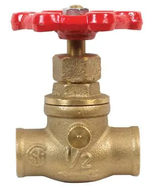 MUELLER INDUSTRIES 105-603 Stop/Waste Valve 1/2 inch Brass CxC