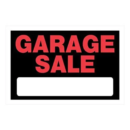 True Value TV101278 8x12BLK/RED Garage Sign