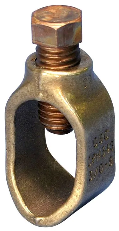 nVent HDC34SP Ground Rod Clamp, 3/4 in Rod, 8 AWG Solid to 3/0 AWG Stranded