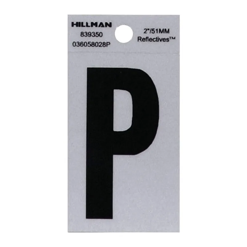 TRUE VALUE TV101225 2BLK Letter P Adhesive
