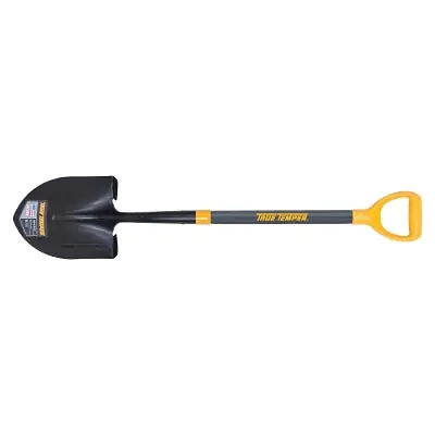 True Temper 2586100 Forged Round Point Shovels with D-Top 11 1/2 in x 9 in