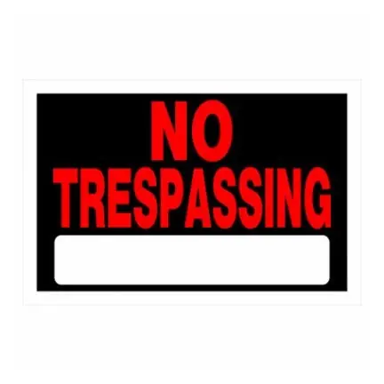 True Value TV101266 8x12 BLK/RED Tresp Sign
