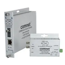 COMNET CNFE1004MAC1A-M Small Size 100Mbps Media Converter (A) SC Connector AC/DC Power 1 fiber