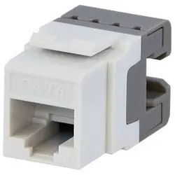 DATACOMM ELECTRONICS 20-3426-WH Keystone Jack, Cat 6 T568A/B Wiring 110 Type IDC White