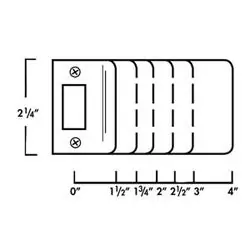 DON-JO MFG INC EL-175-630 Extended Lip Strike Plate 1-3/4 Width x 2-1/4 Height Replacement MPN
