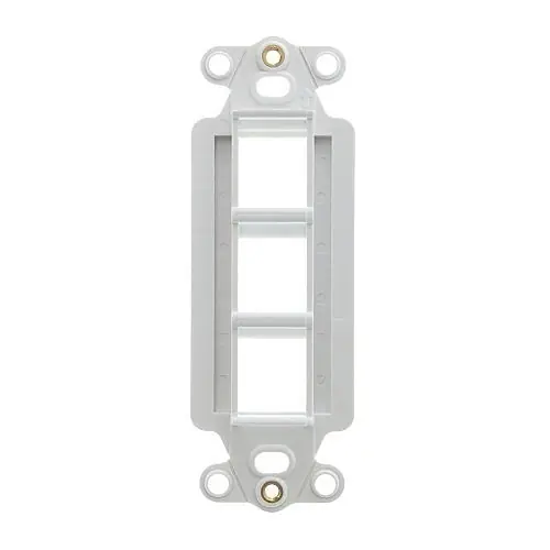 Dynacom 10600-PDF3-WH Wall Plate, Decor Mounting Bracket, 3-Port, White