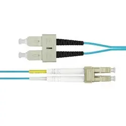 COMPULINK LCCSCCP50+D3 Fiber Optic Jumper Cable, OM3, 3 Meter