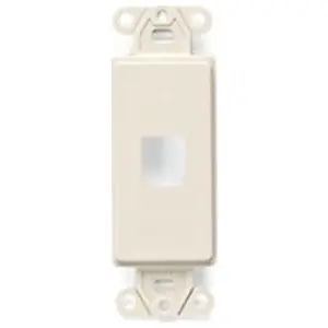 Leviton 41641-T QuickPort Decora Insert, 1-Port, Light Almond