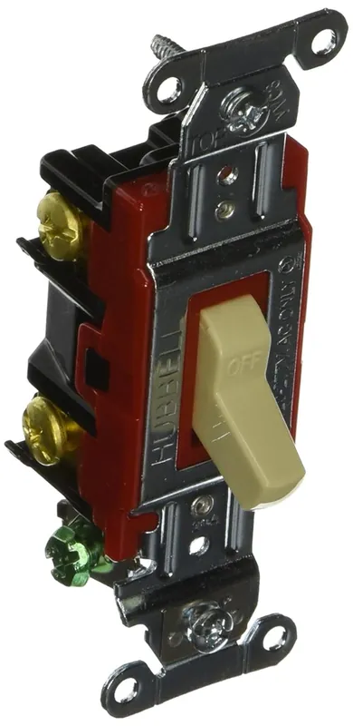 Hubbell 1222I Switch Hubbell-Pro 2-Pole 20A 120/277V Ivory
