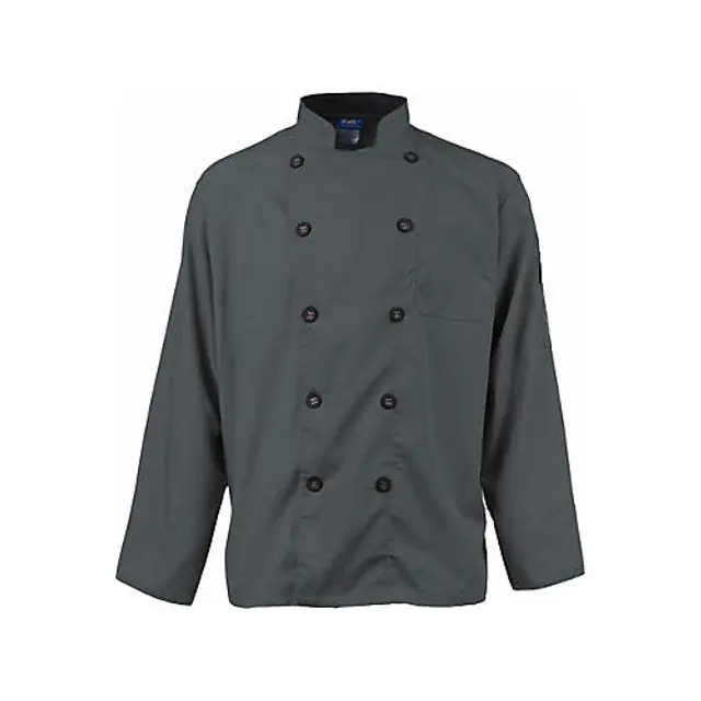 KNG Active Chef Coat XS Mens Slate/Black LS