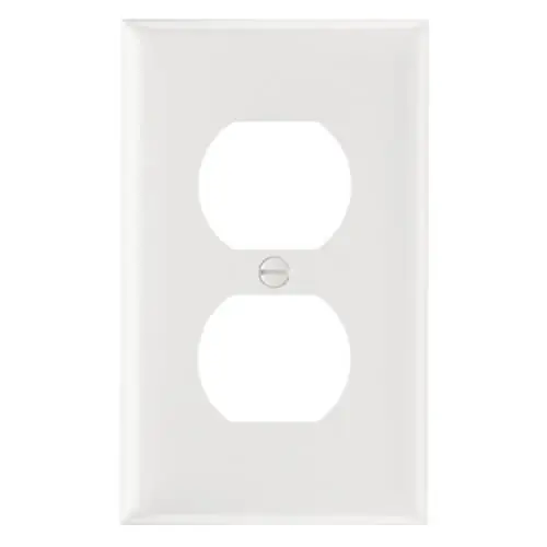 Pass & Seymour SP8W 1-Gang Duplex Receptacle Wall Plate - White