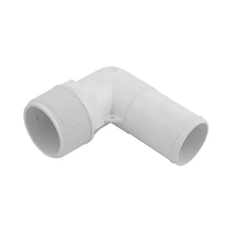 Waterway Plastics 411-6540B Smooth Elbow MPT 1.5 inches Hose 1.5 inches White