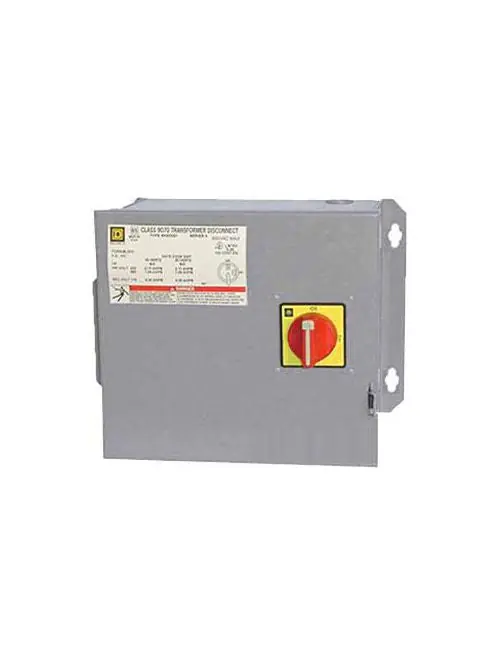 Square D 9070SK1000G1D1 1000 VA 240 x 480 VAC Primary 120 VAC Secondary NEMA 1 Control Transformer Disconnect