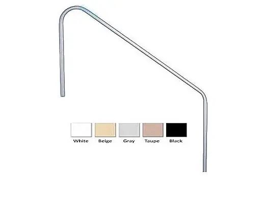 Saftron DTP-260-W Deck To Pool Mounted 2-Bend Handrail