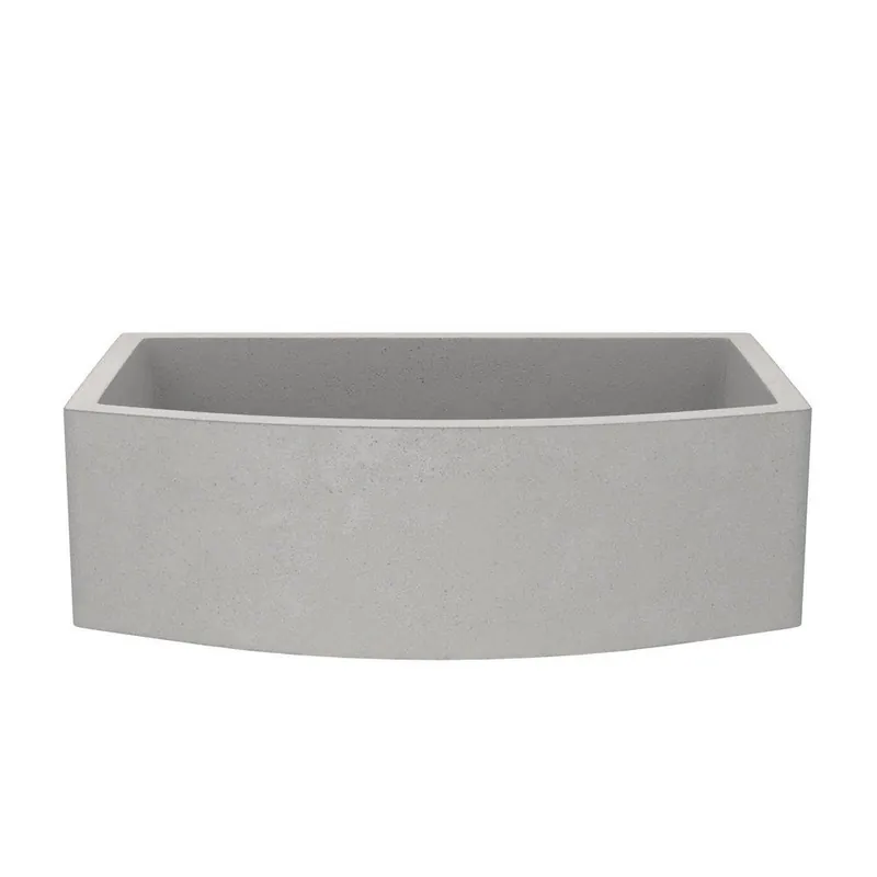 Native Trails NSKQ3320-A NativeStone 33 x 20-1/2 in. Concrete Single Bowl Farmhouse Kitchen Sink in Ash