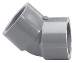 LASCO 817-040 45 Degree Elbow PVC Pipe Fitting 320 PSI Schedule 80 4 Inch Slip x Slip