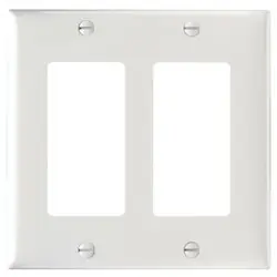 Pass & Seymour SP262W Decorator Openings, Two Gang, White