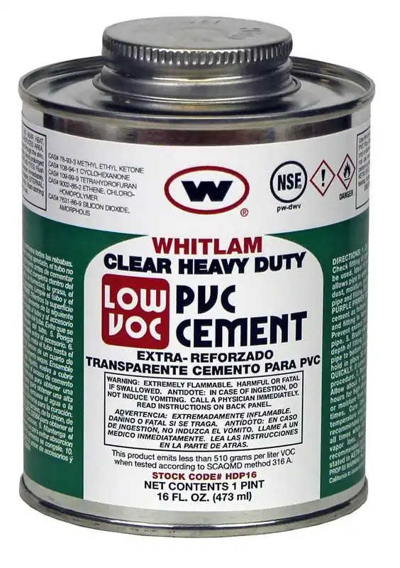 Whitlam HDP32 0.95 L PVC Heavy Duty Low Voc Pipe Cement in Clear