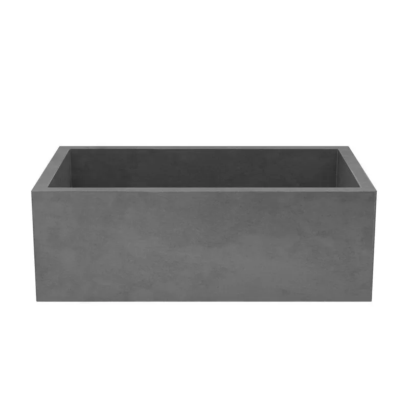 Native Trails NSK3018-S NativeStone 30 x 18 in. Concrete Single Bowl Farmhouse Kitchen Sink in Slate