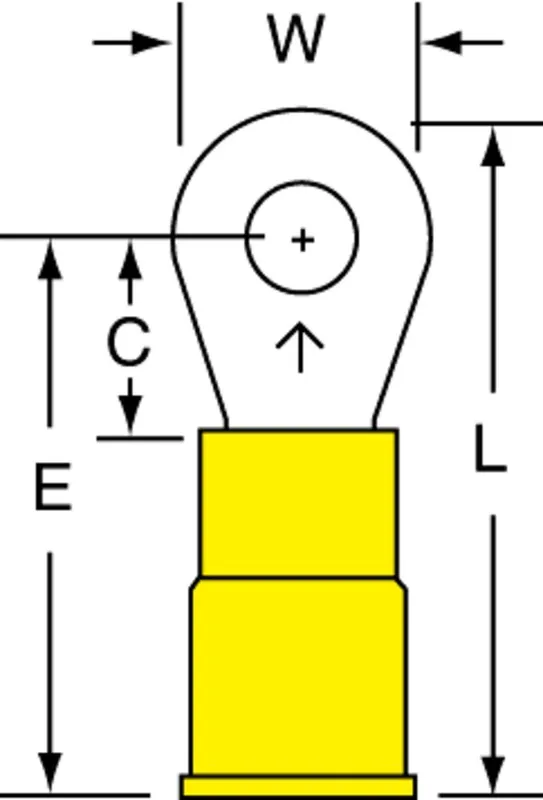 3M 7000133675 Ring Terminal 12 to 10 AWG 1.03 in Butted