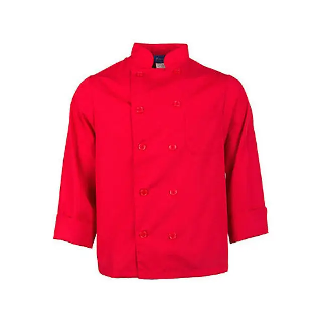 KNG 2XL LW Chef Coat Red Long Sleeve