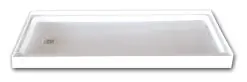 Florestone 3260F-LH-BONE Shower Base 60 x 32 Inch Single Threshold Bone Finish