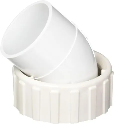 Waterway Plastics 519-3030B 2 Inch Pump Union X 2 Inch SPG 45 Degree Tailpiece