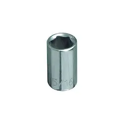 Klein 65607 7/16-Inch Standard 6-Point Socket, 1/4-Inch Drive