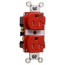PASS & SEYMOUR TR63HRED DUPLEX TYPE NYLON MATERIAL RED COLOR 5-20R CONFIGURATION 3