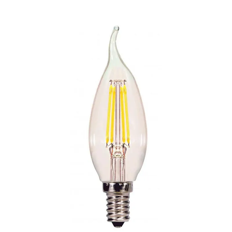Satco S29923 4W CA11 LED Lamp - Clear - Candelabra Base - 2700K - 350L - 120V