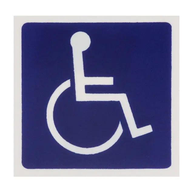 SIGN,HANDICAP , BLUE 3X3"