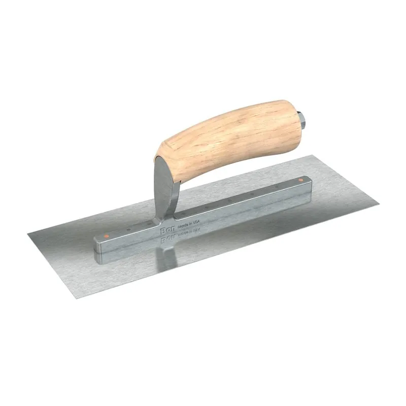 Bon Tool Finishing Trowel 11x4.5 Square End Razor Stainless Steel - Camel Back Wood Handle
