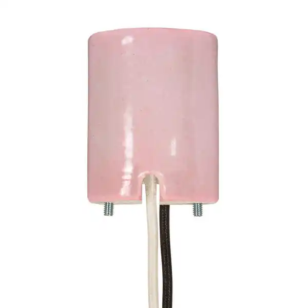 Satco 80-1791 Keyless Pink Porcelain Mogul Socket 600 Volt