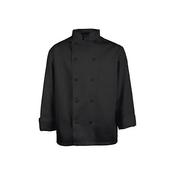 KNG XS Mens Chef Coat Black Long Sleeve