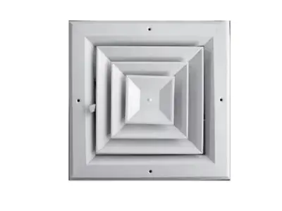 TRUaire A504M06X06 6x6 4-Way Aluminum Square Ceiling Diffuser